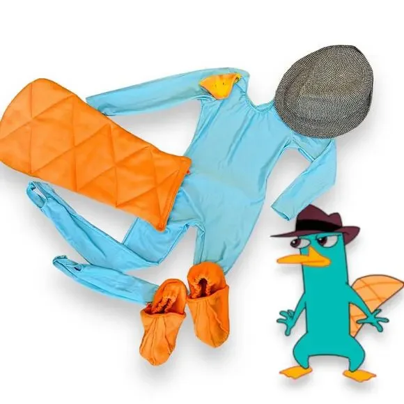 Perry the Platypus Phineas and Ferb Halloween Costume GUC Milo Murphy's Law - Picture 2 of 9